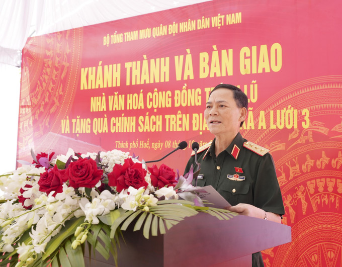 Thượng tướng Phạm Trường Sơn, Phó Tổng Tham mưu trưởng Quân đội Nhân dân Việt Nam, phát biểu tại buổi lễ. Ảnh: TTXVN phát Thượng tướng Phạm Trường Sơn, Phó Tổng Tham mưu trưởng Quân đội Nhân dân Việt Nam, phát biểu tại buổi lễ. Ảnh: TTXVN phát