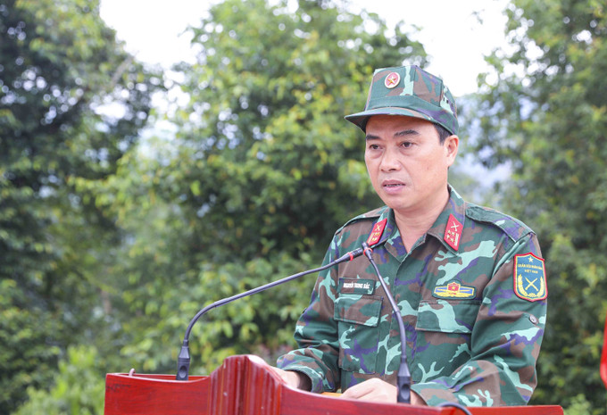 Đại tá Nguyễn Trung Đắc, Chính ủy Bộ Chỉ huy Quân sự tỉnh Điện Biên, phát động chiến dịch “30 ngày thần tốc”. Đại tá Nguyễn Trung Đắc, Chính ủy Bộ Chỉ huy Quân sự tỉnh Điện Biên, phát động chiến dịch “30 ngày thần tốc”.