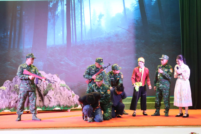 Phần thi tiểu phẩm tuyên truyền theo chủ đề tại hội thi.