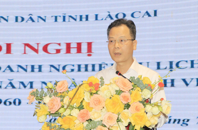 Phó Chủ tịch UBND tỉnh Lào Cai Nguyễn Thành Sinh phát biểu tại hội nghị. Phó Chủ tịch UBND tỉnh Lào Cai Nguyễn Thành Sinh phát biểu tại hội nghị.