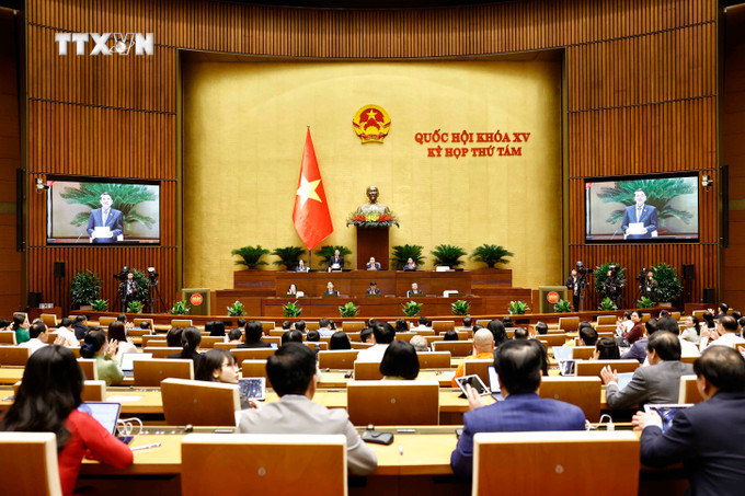 Quang cảnh phiên họp. Ảnh: Doãn Tấn - TTXVN vna_potal_quoc_hoi_thao_luan_ve_ket_qua_giam_sat_chuyen_de_quan_ly_thi_truong_bat_dong_san_va_phat_trien_nha_o_xa_hoi_7674019.jpg
