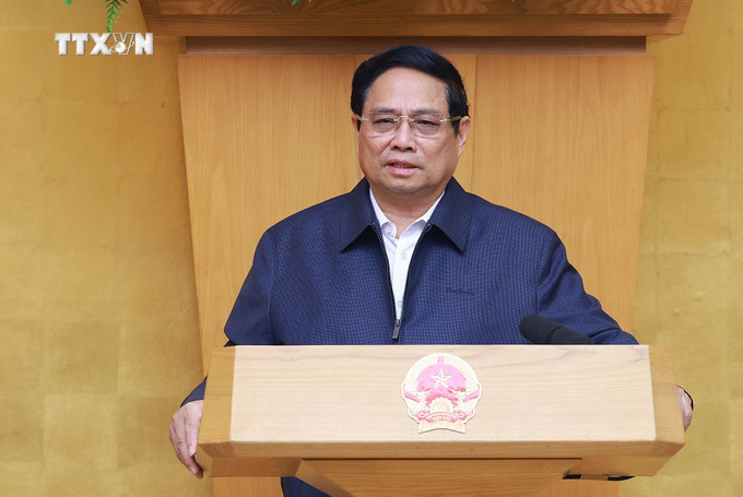 Thủ tướng Chính phủ Phạm Minh Chính chủ trì Phiên họp Chính phủ thường kỳ tháng 11 năm 2024. Ảnh: Dương Giang-TTXVN vna_potal_thu_tuong_chu_tri_phien_hop_chinh_phu_thuong_ky_thang_11_nam_2024_7743787.jpg