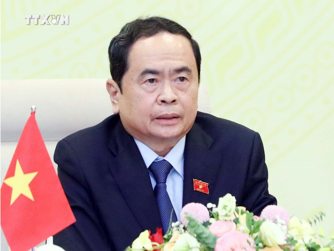 Đồng chí Trần Thanh Mẫn, Ủy viên Bộ Chính trị, Phó Chủ tịch thường trực Quốc hội được Trung ương giới thiệu để Quốc hội bầu giữ chức Chủ tịch Quốc hội. Ảnh: TTXVN vna_potal_trung_uong_gioi_thieu_nhan_su_de_quoc_hoi_bau_cac_chuc_danh_chu_tich_nuoc_va_chu_tich_quoc_hoi_7383308.jpg