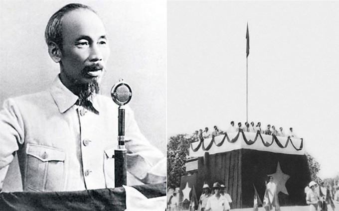 Ngày 2/9/1945, tại Quảng trường Ba Đình, Hà Nội, Chủ tịch Hồ Chí Minh đọc Tuyên ngôn Độc lập, khai sinh ra nước Việt Nam Dân chủ Cộng hòa, mở ra kỷ nguyên mới cho lịch sử dân tộc. Ảnh tư liệu bac-ho-doc-tuyen-ngon19-10-45-20.jpg