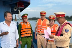 Long An: Tổng kiểm soát phương tiện có gắn thiết bị bơm, hút và vận chuyển cát sỏi