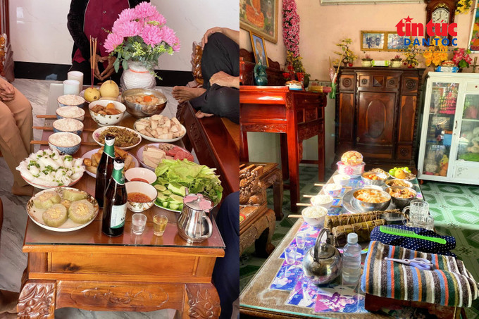 Lễ vật cung thỉnh ông bà, tổ tiên những người đã khuất, nhận lễ cúng của con cháu dịp lễ Sene Dolta. Các lễ vật cúng gồm cơm, nước, bánh kẹo, trái cây và và các món ăn mà ông bà thích ăn lúc còn sống. senedolta1-2273.jpg