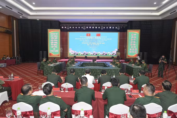 Quang cảnh cuộc Diễn tập liên hợp phòng, chống hoạt động xuất, nhập cảnh trái phép. Ảnh: TTXVN phát