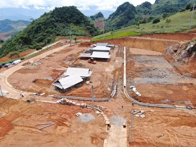 Toàn cảnh Dự án di dân khẩn cấp thôn Suối Lóp, xã Văn Chấn (Lào Cai).