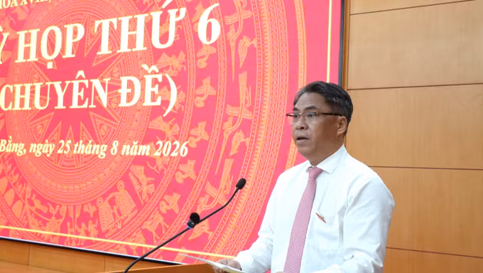 Bí thư Tỉnh uỷ, Chủ tịch HĐND tỉnh Cao Bằng Phan Thăng An phát biểu.