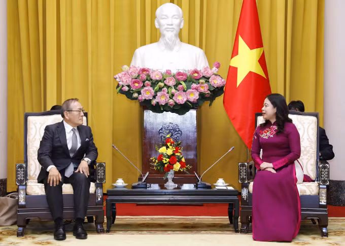 Phó Chủ tịch nước Võ Thị Ánh Xuân tiếp Chủ tịch Hãng Thông tấn Nhật Bản Kyodo News ảnh 3